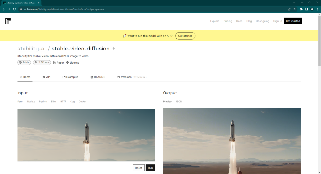 Stable Video Diffusion on Replicate
